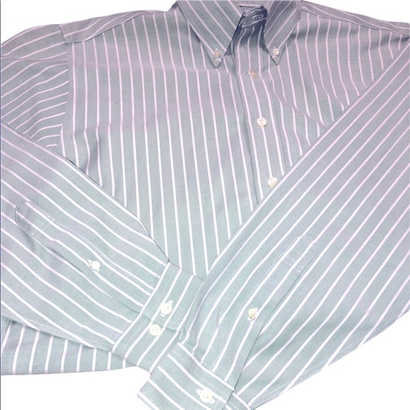 Brooks Brothers Other - Brooks Brothers size medium green striped button down cotton shirt
